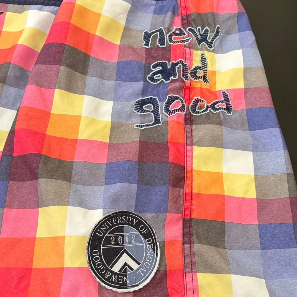 Desigual Swim Trunks Multicolor Plaid Board Shorts XL